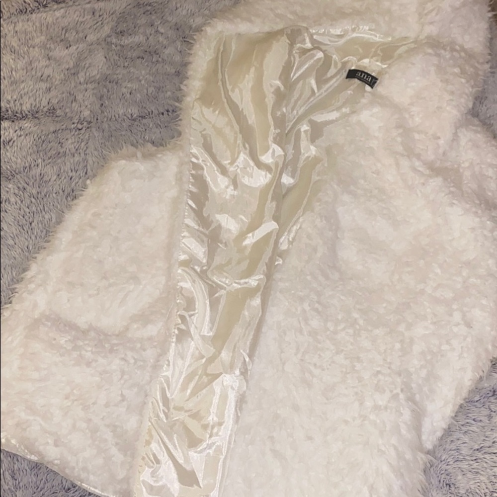 Ana White Faux Fur Sweater Vest W/ Pockets